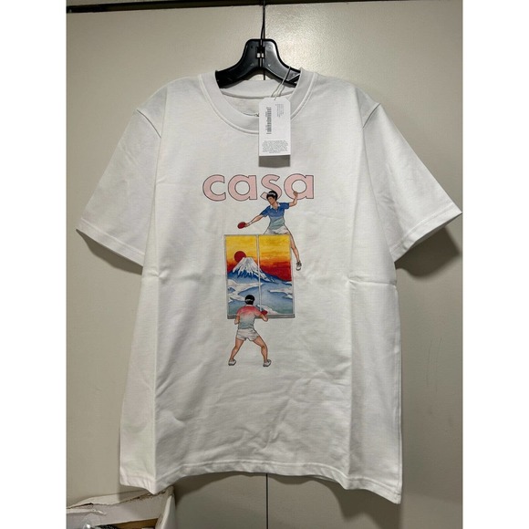 Casablanca Printed Tee Fuji Ping Pong size Medium white